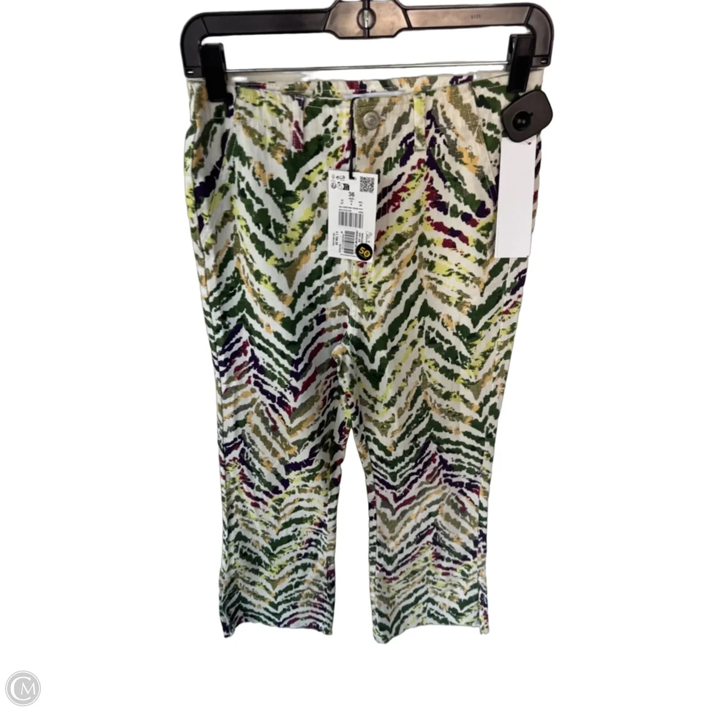 Jeans Flared By Cma In Green & White, Size: 4