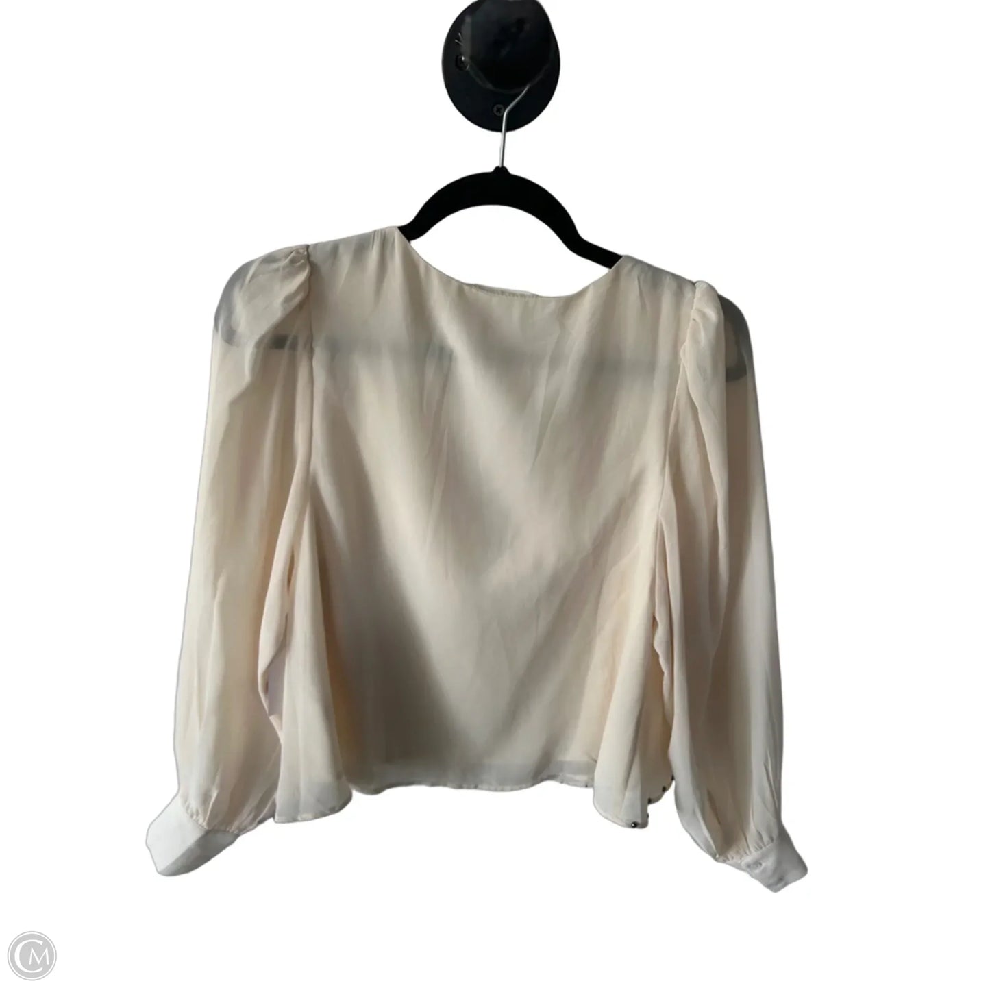 Blouse Long Sleeve By 12th Tribe In Cream, Size: S