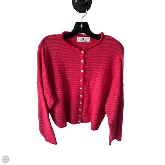 Sweater Cardigan By Cmc In Pink & Red, Size: S