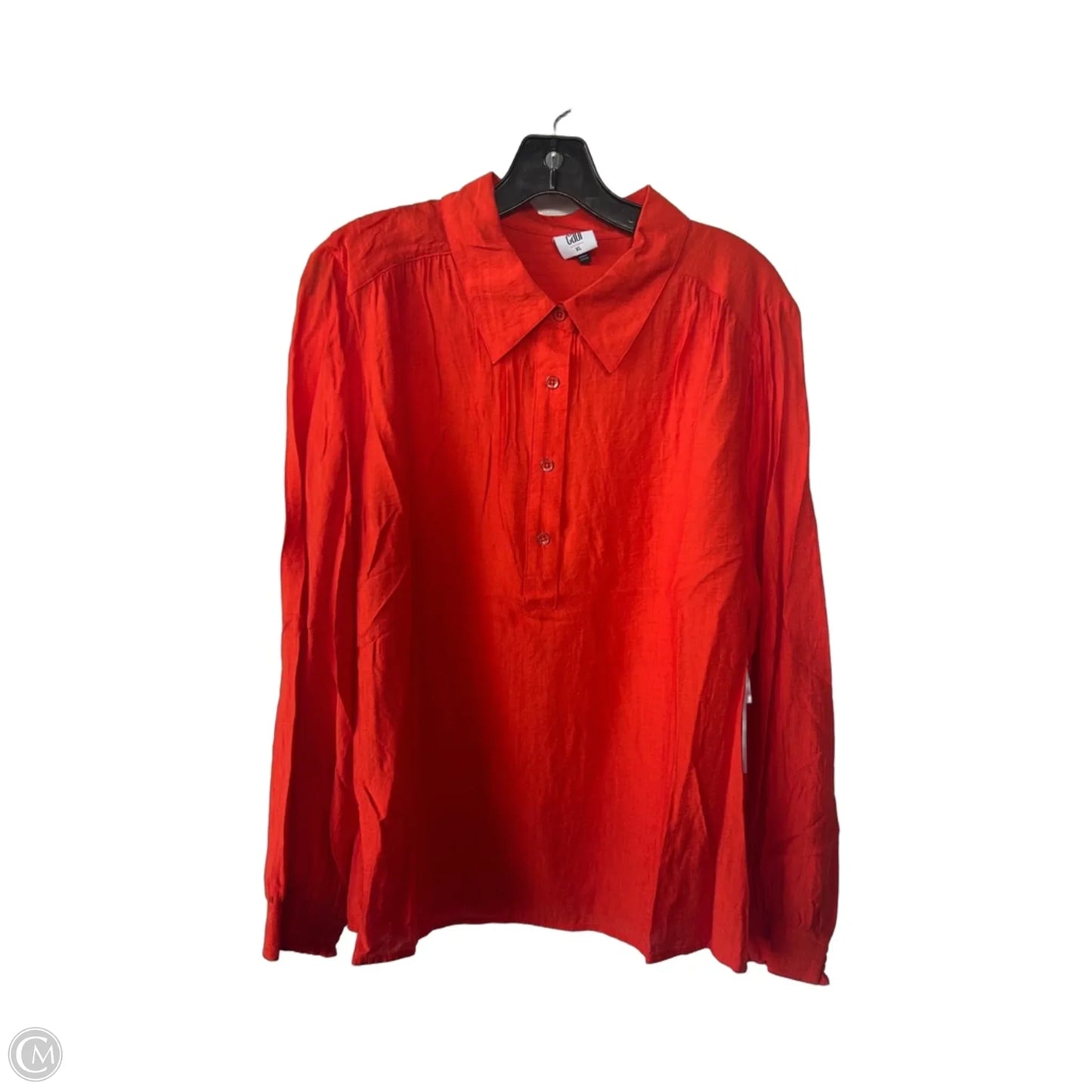 Blouse Long Sleeve By Cabi In Orange, Size: Xl