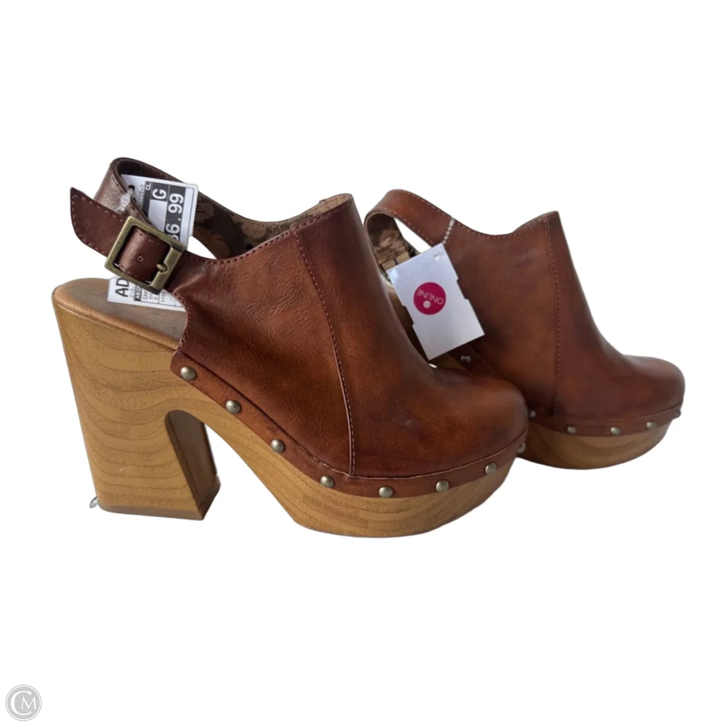 Shoes Heels Block By Korks In Brown, Size: 8