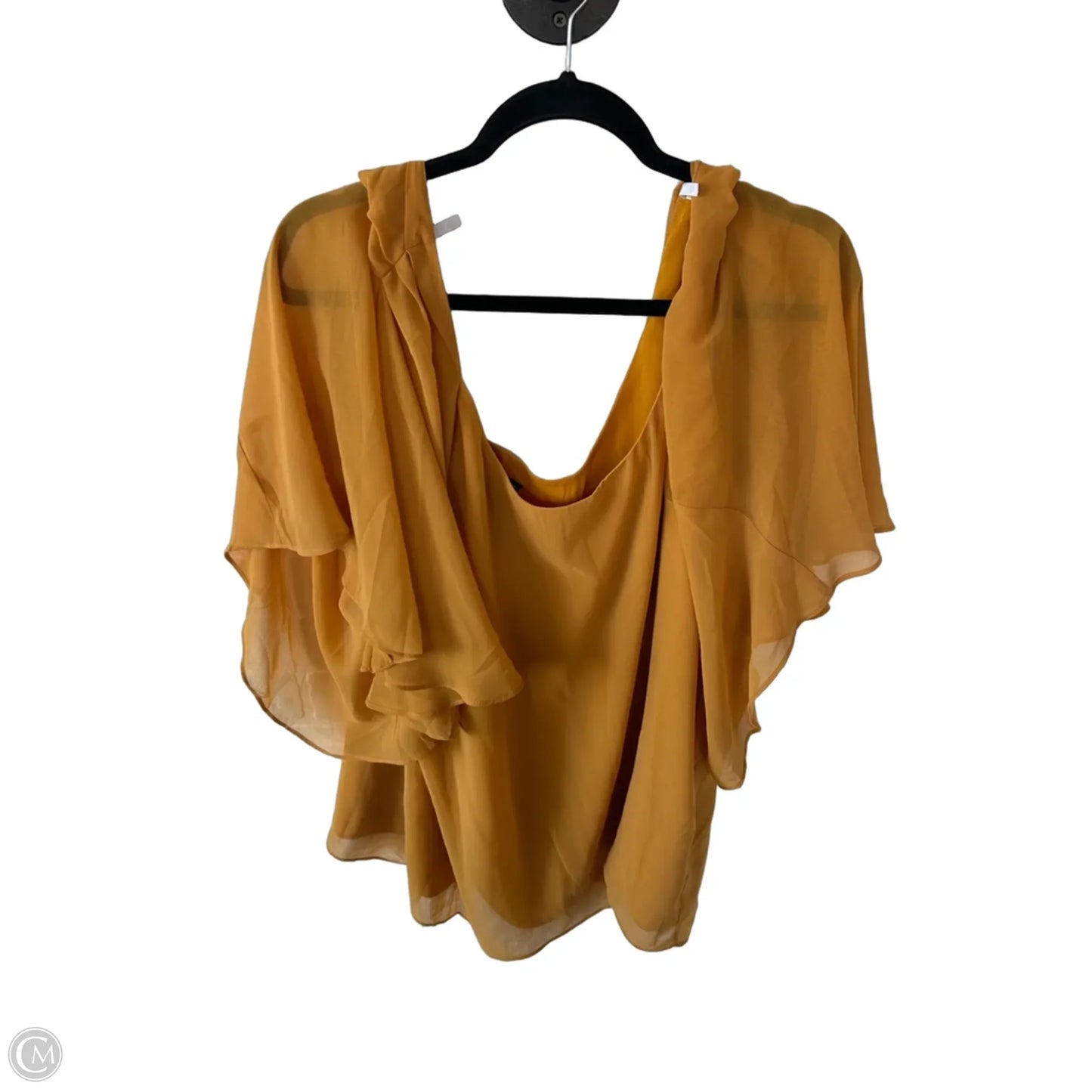 Blouse Short Sleeve By City Chic In Gold, Size: Xl