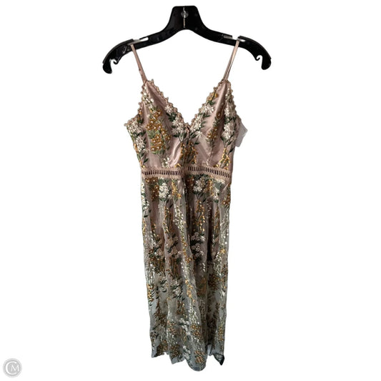 Dress Party Long By Aqua In Brown & Green, Size: Xs