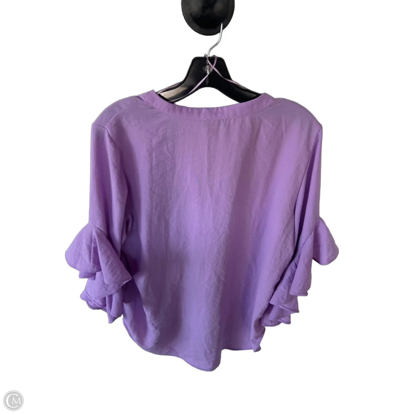 Blouse 3/4 Sleeve By Vince Camuto In Purple, Size: M