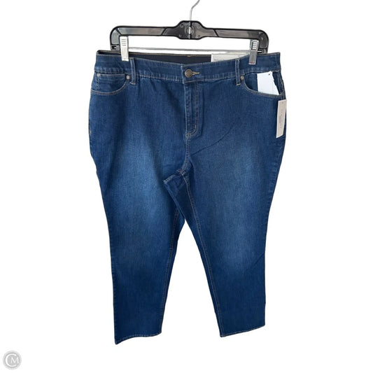 Jeans Straight By Cj Banks In Blue Denim, Size: 14