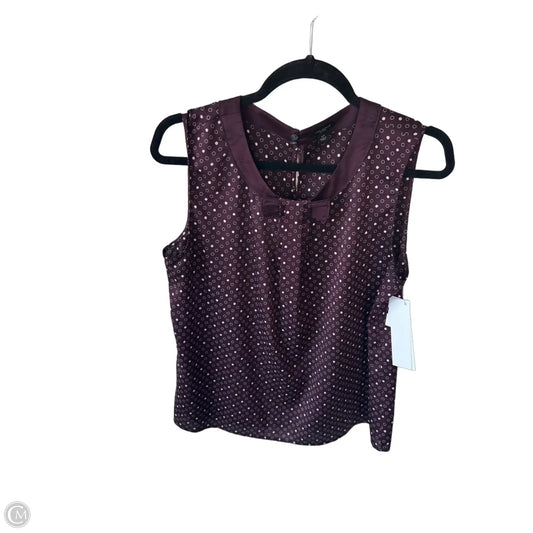 Blouse Sleeveless By Ann Taylor In Brown & Pink, Size: Lp