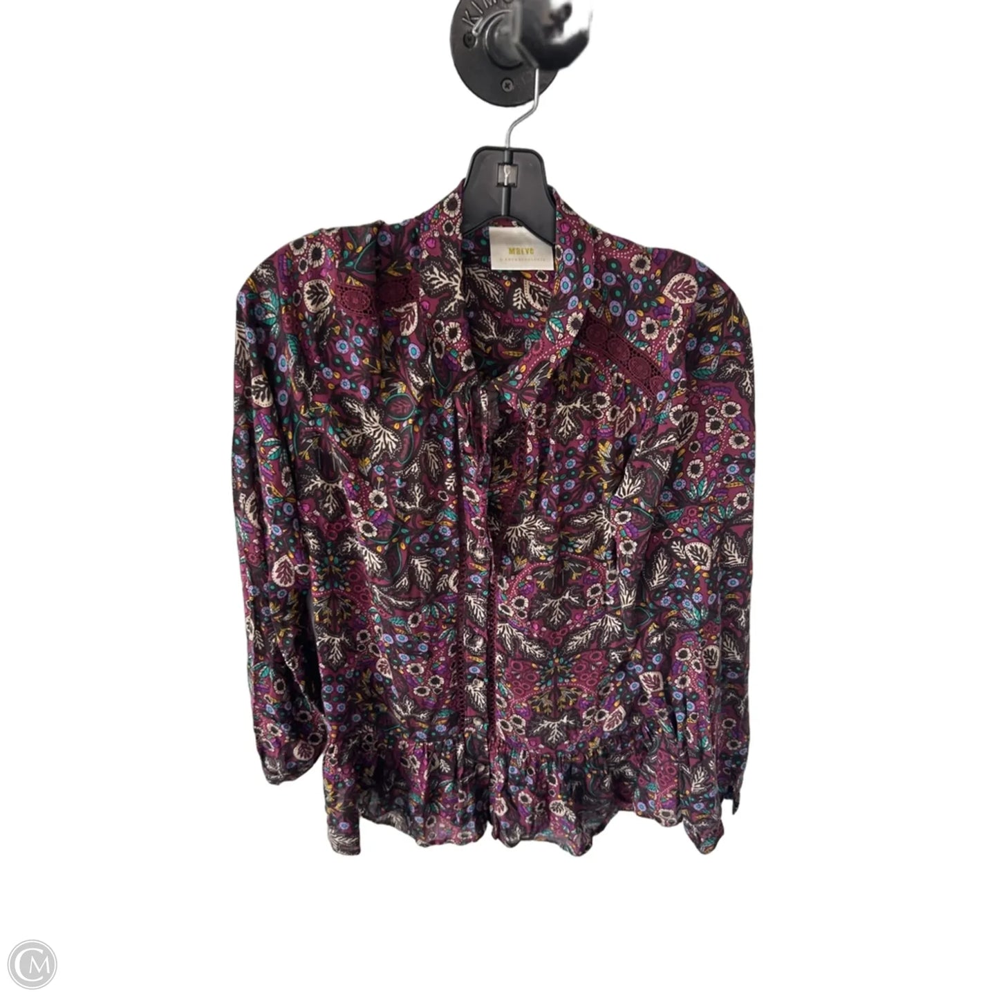 Blouse Long Sleeve By Maeve In Red, Size: S