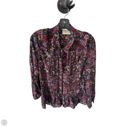 Blouse Long Sleeve By Maeve In Red, Size: S