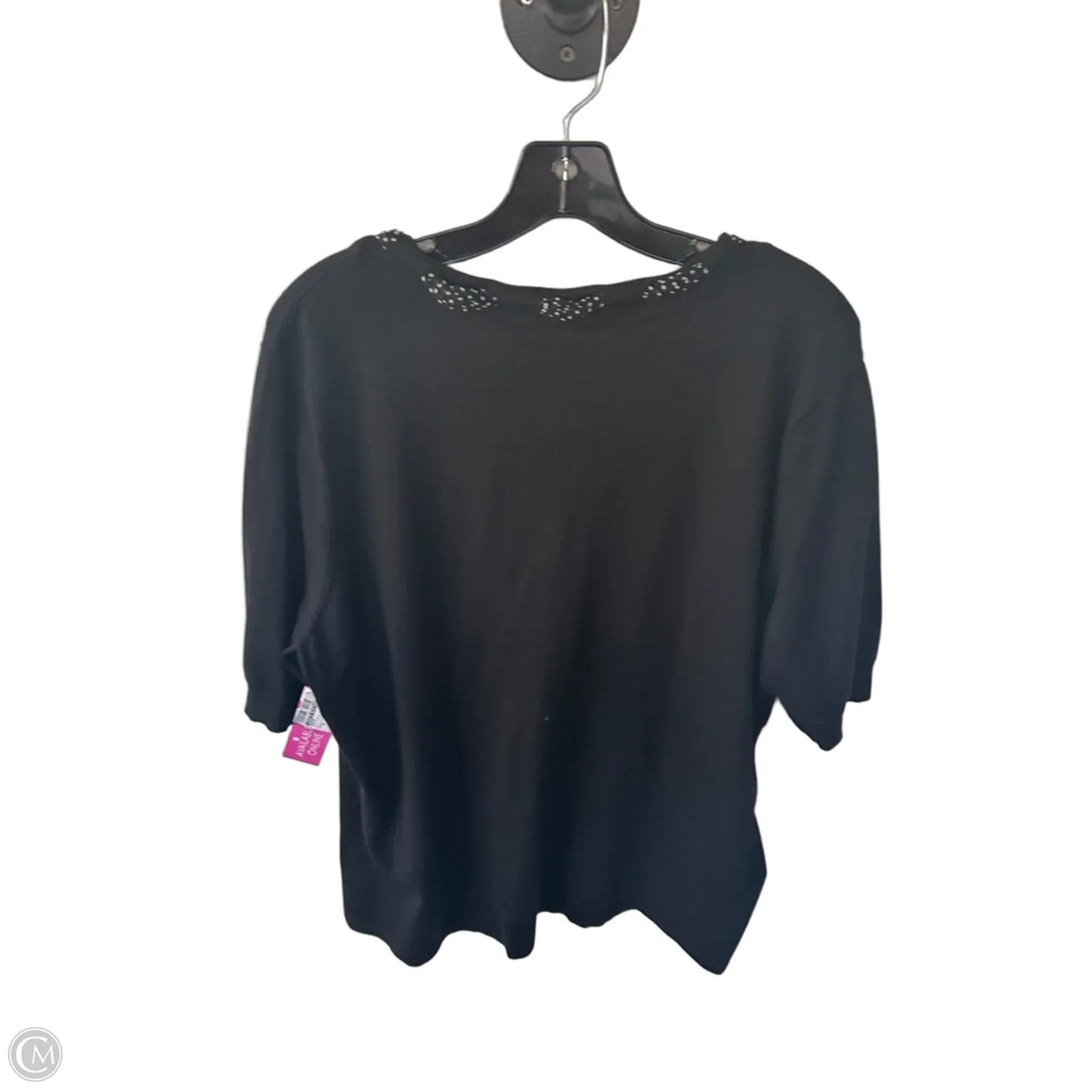 Sweater By Lauren By Ralph Lauren In Black & White, Size: 2x