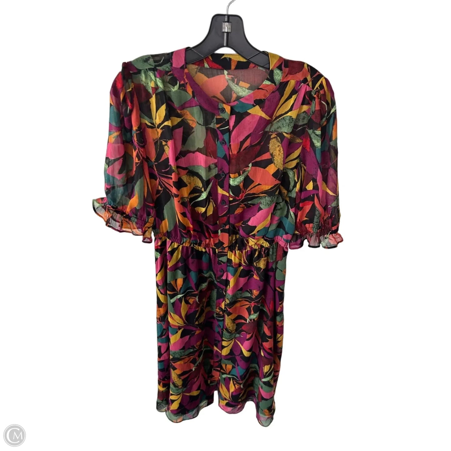 Dress Work By Maggy London In Black & Purple, Size: L