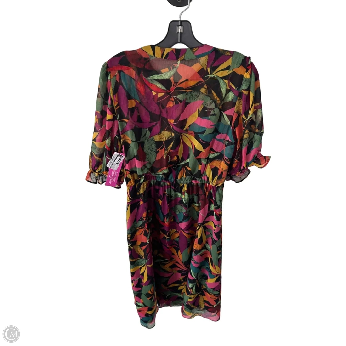 Dress Work By Maggy London In Black & Purple, Size: L