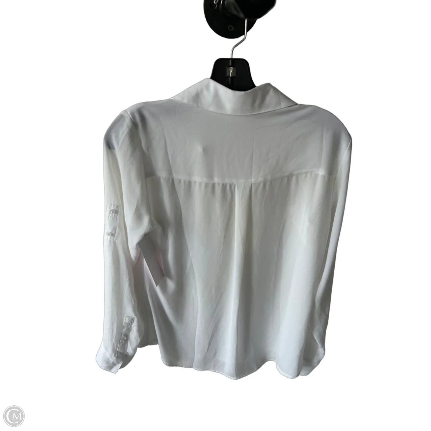 Blouse Long Sleeve By Express In White, Size: S