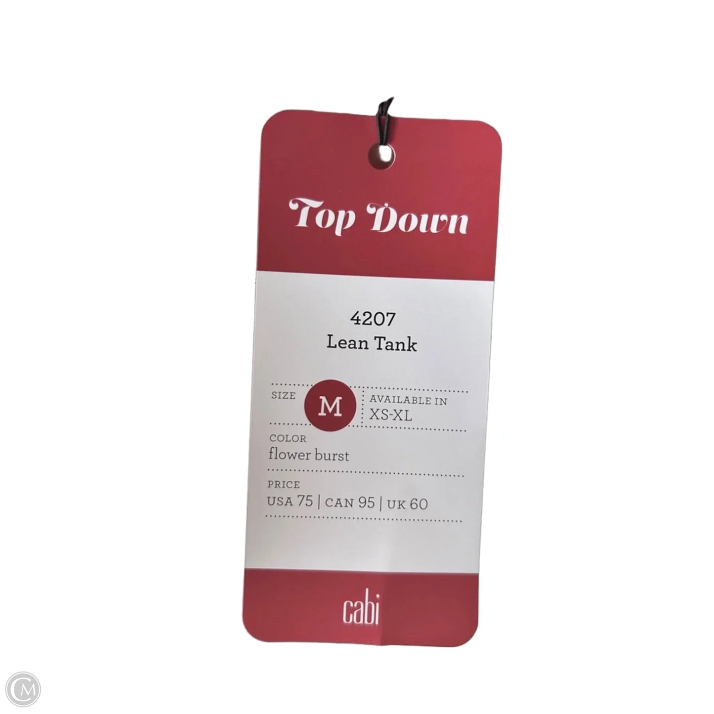Top Sleeveless By Cabi In Black & Red, Size: M