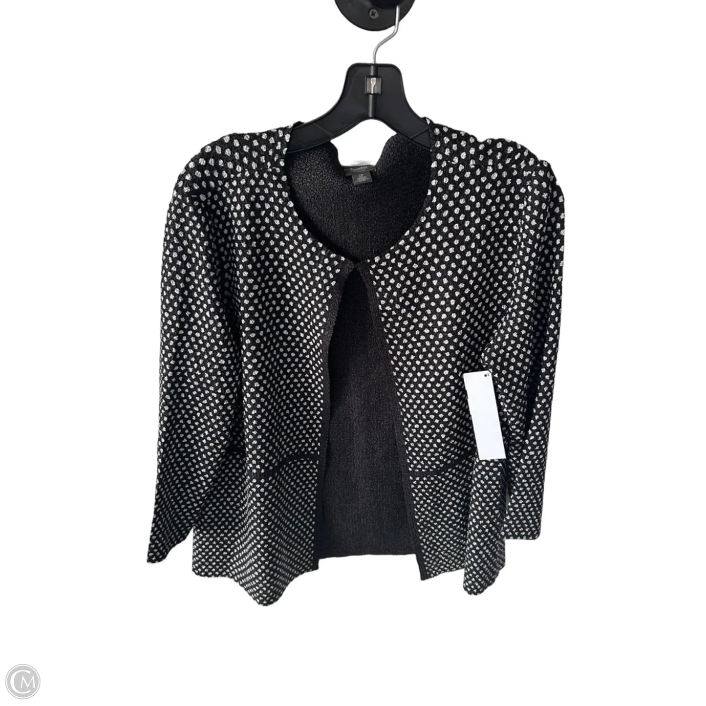 Jacket Other By Chicos In Black & White, Size: L