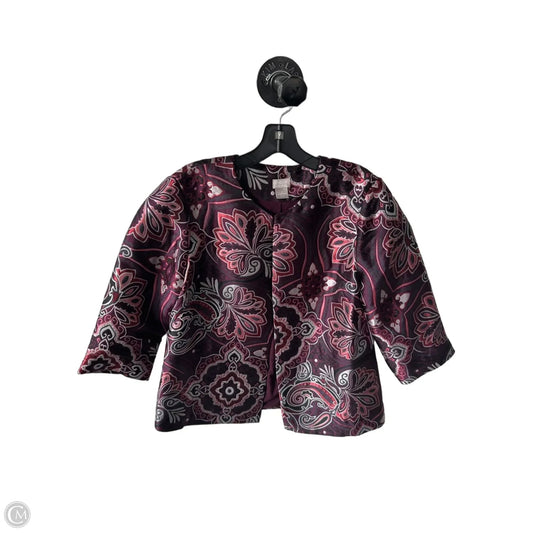 Blazer By Chicos In Purple & Silver, Size: M