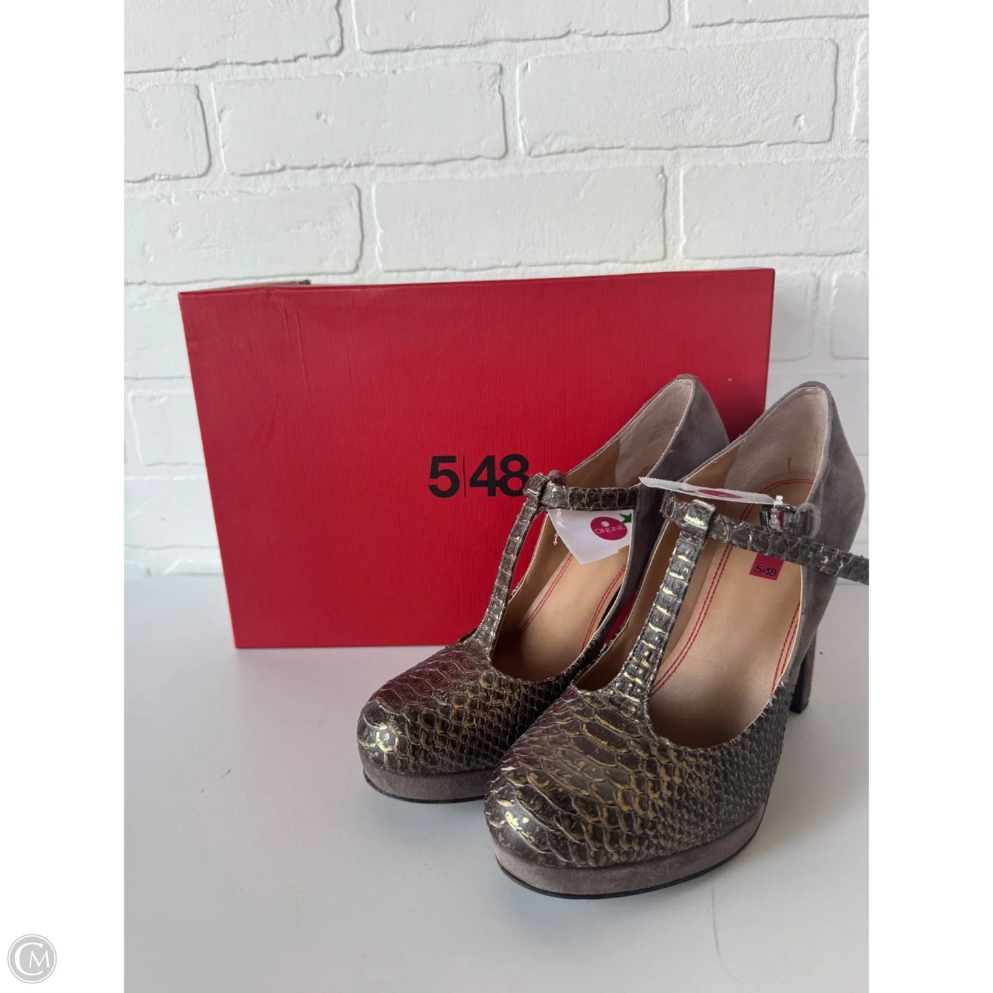 Shoes Heels Block By Saks Fifth Avenue In Snakeskin Print, Size: 7