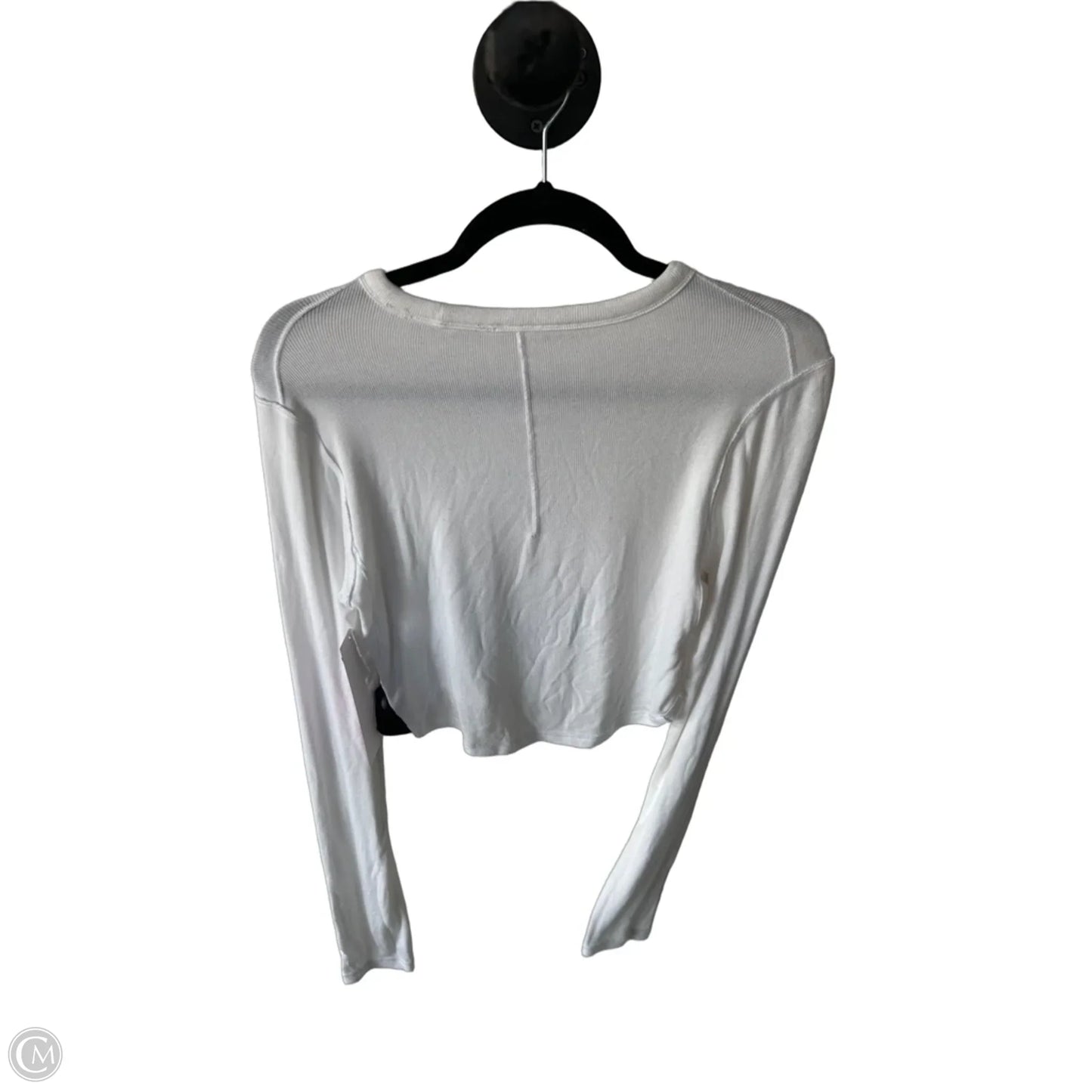 Athletic Top Long Sleeve Crewneck By Lululemon In White, Size: S