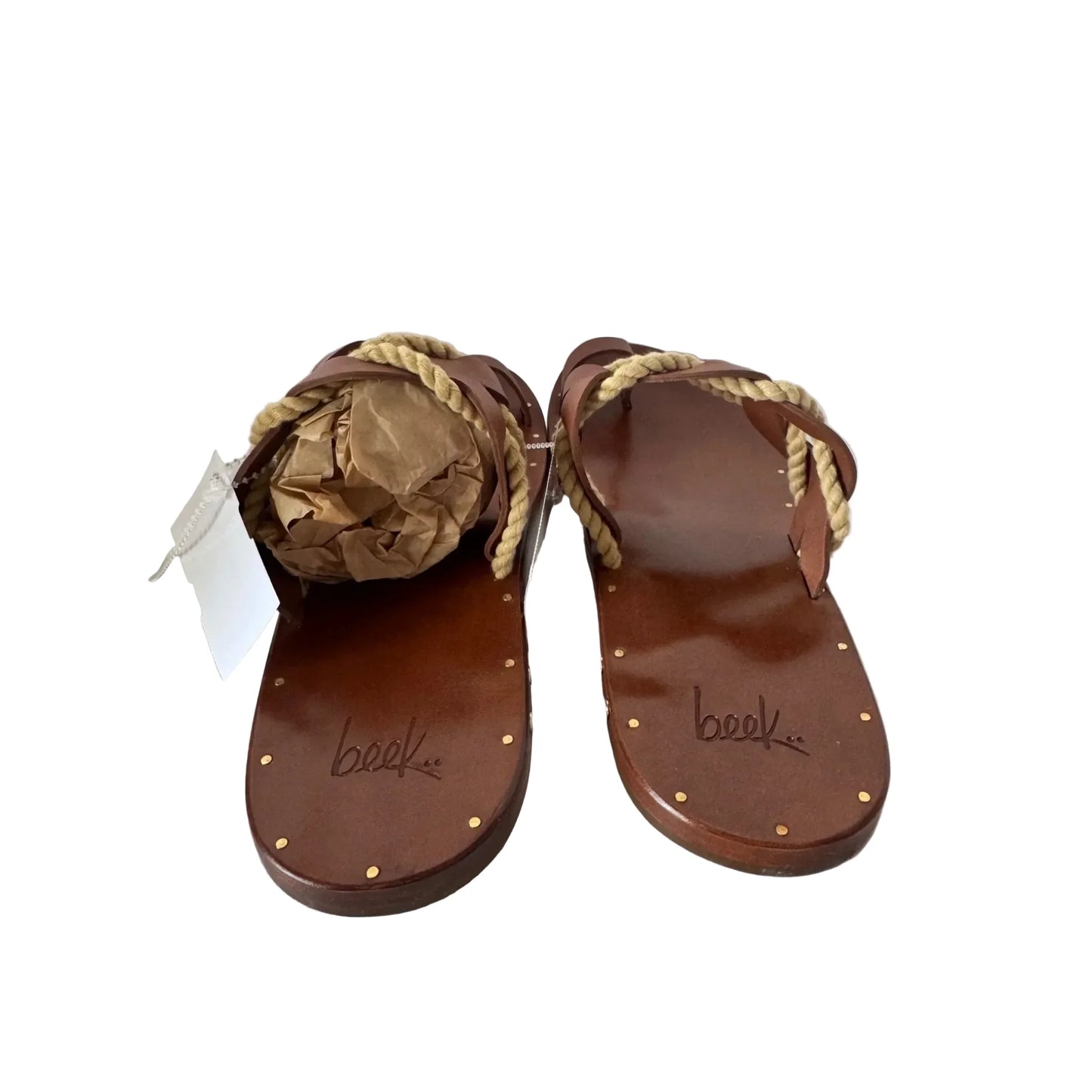 Sandals Flats By Cma In Brown, Size: 10