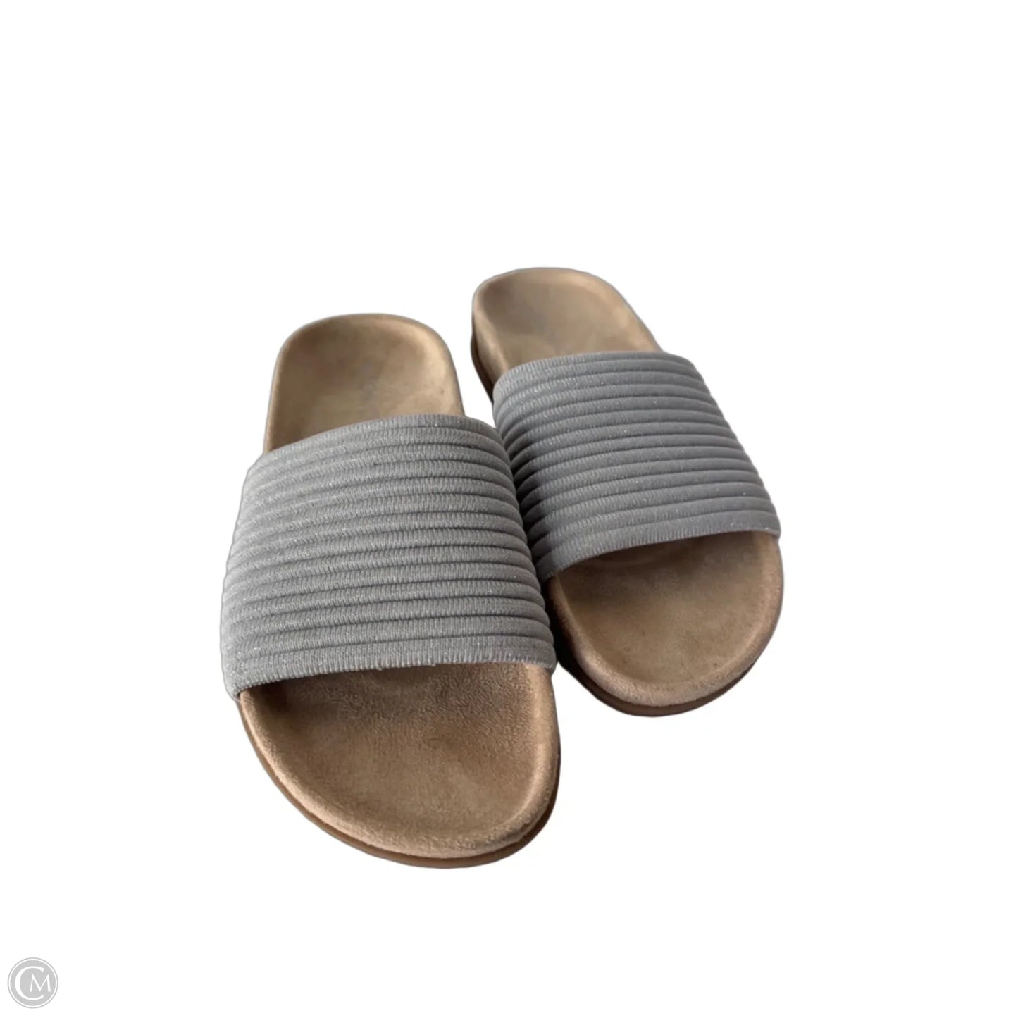Sandals Flats By Vionic In Grey & Silver, Size: 7.5