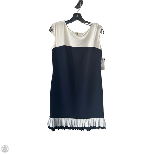 Dress Work By Sandra Darren In Blue & White, Size: M