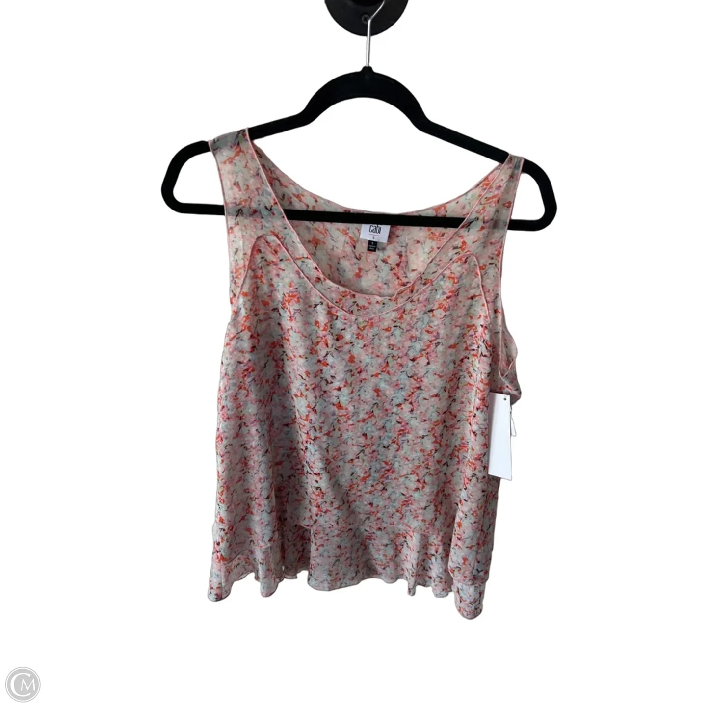 Blouse Sleeveless By Cabi In Orange & Pink, Size: S