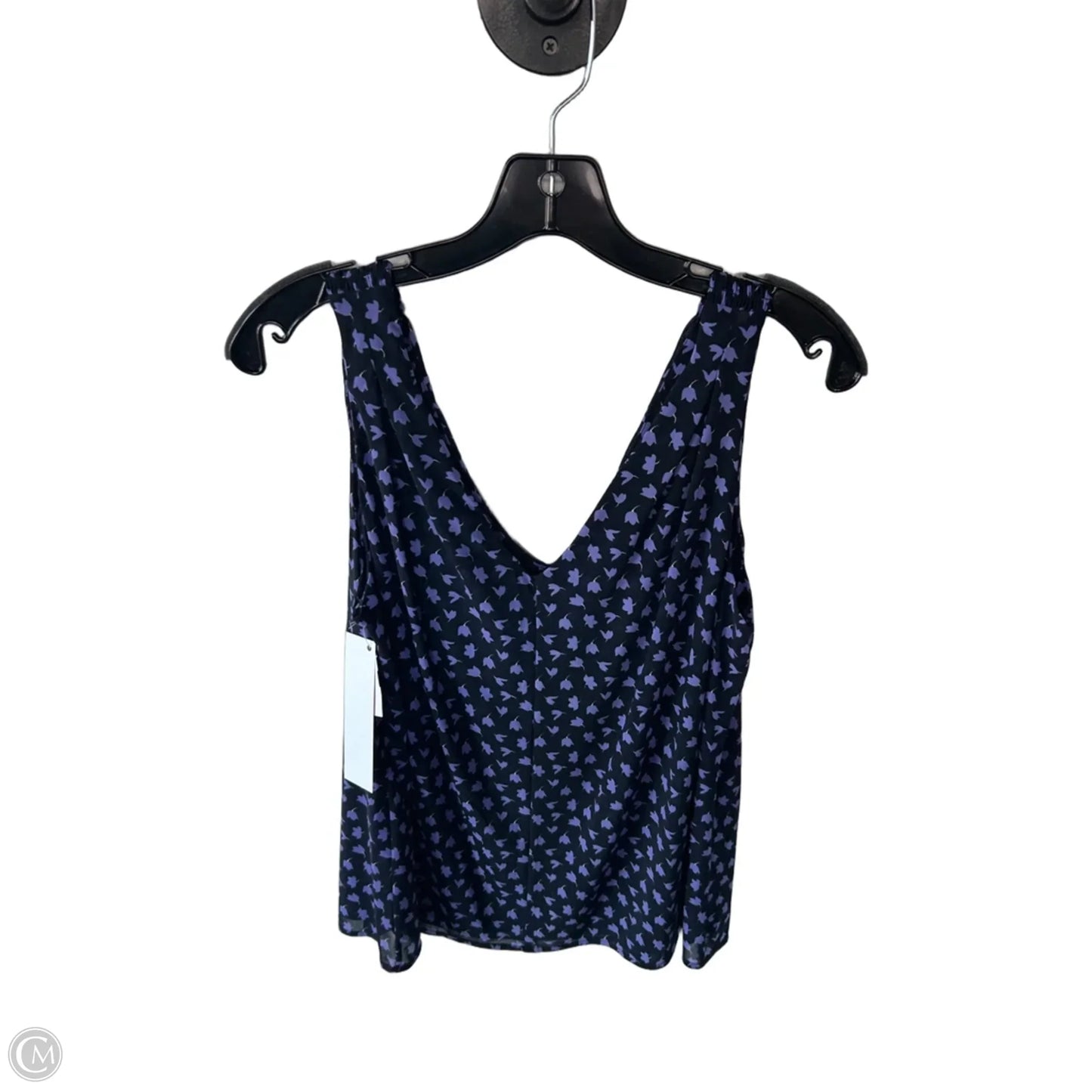 Blouse Sleeveless By Cabi In Black & Purple, Size: M