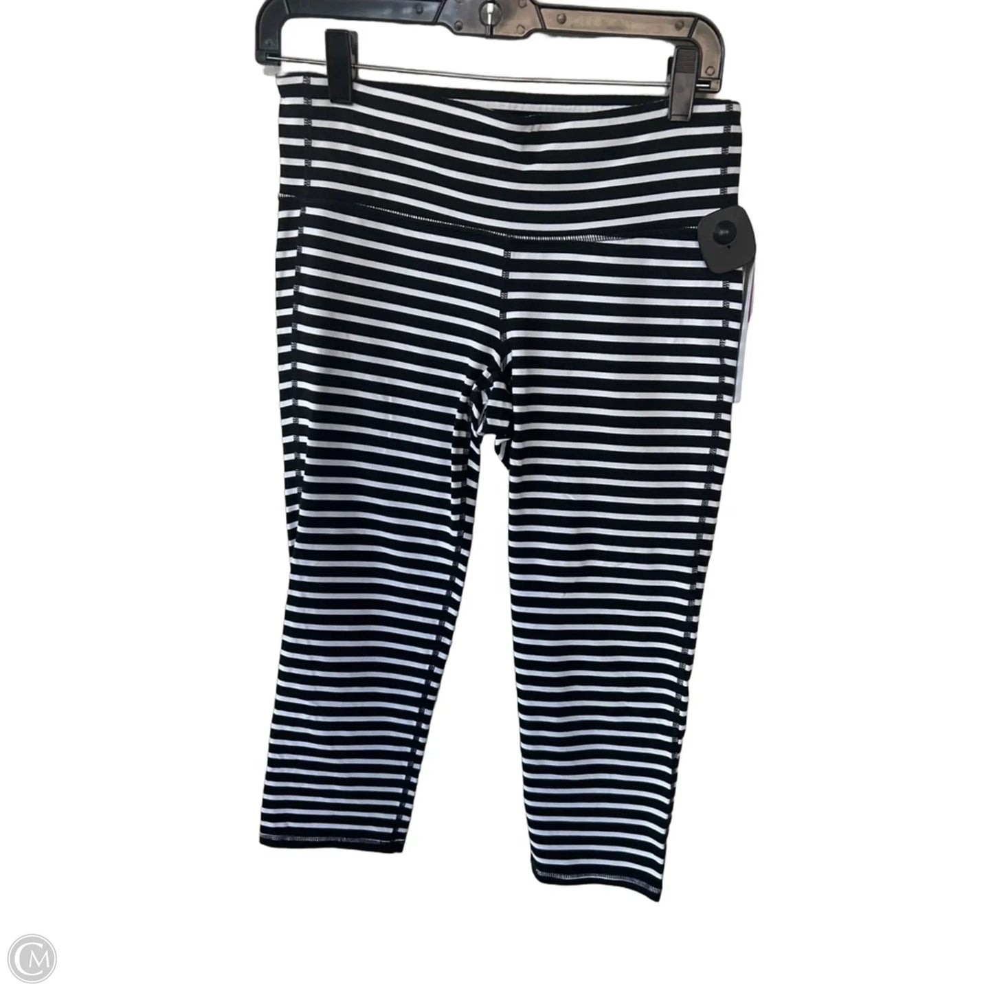 Athletic Leggings Capris By Athleta In Black & White, Size: M