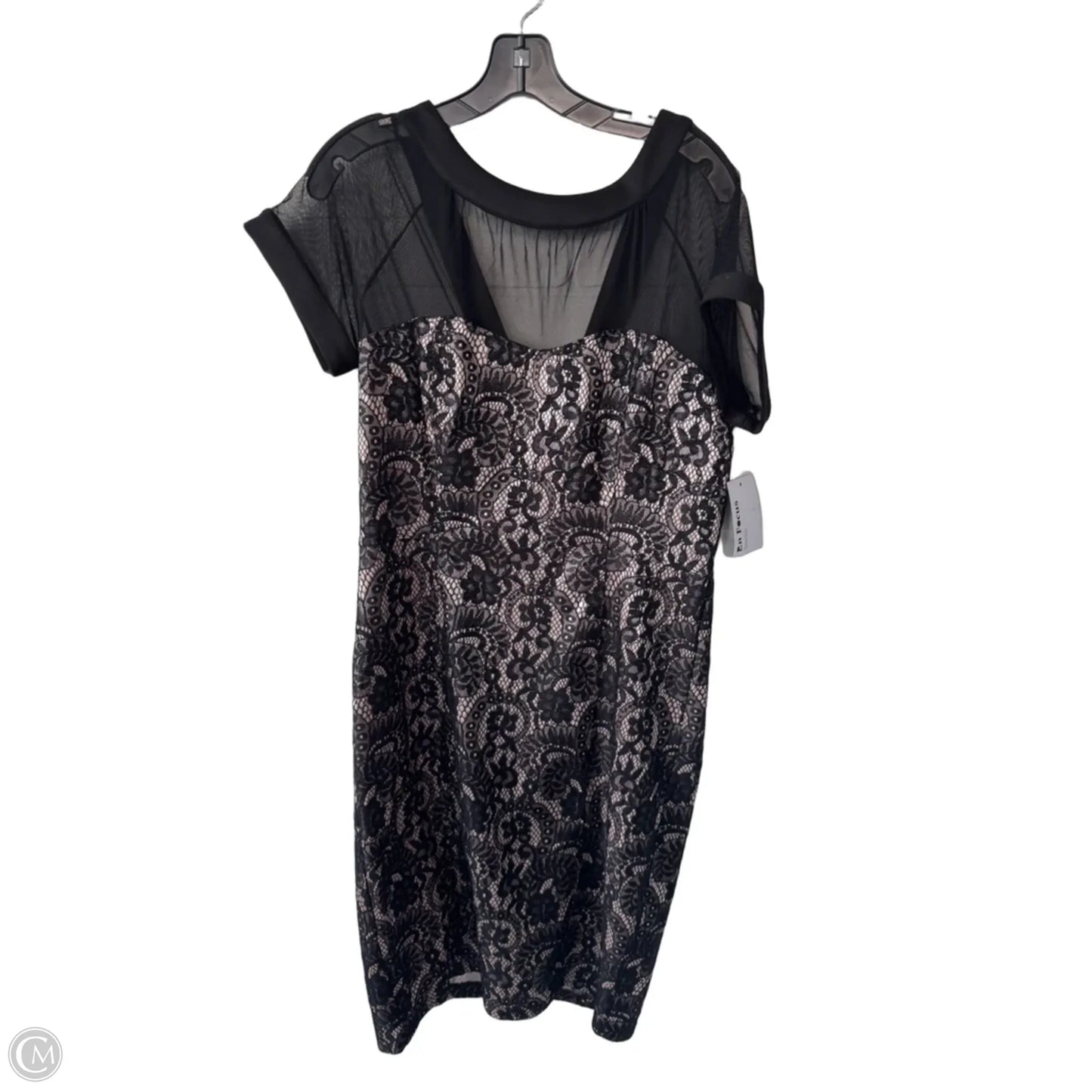 Dress Party Midi By En Focus In Black & Pink, Size: L