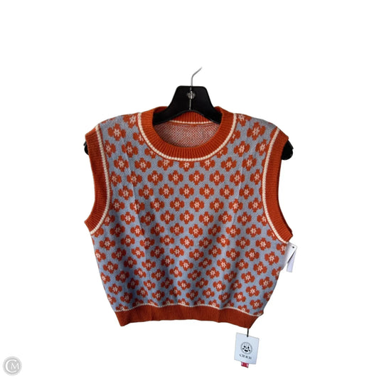 Vest Puffer & Quilted By Cider In Blue & Orange, Size: S