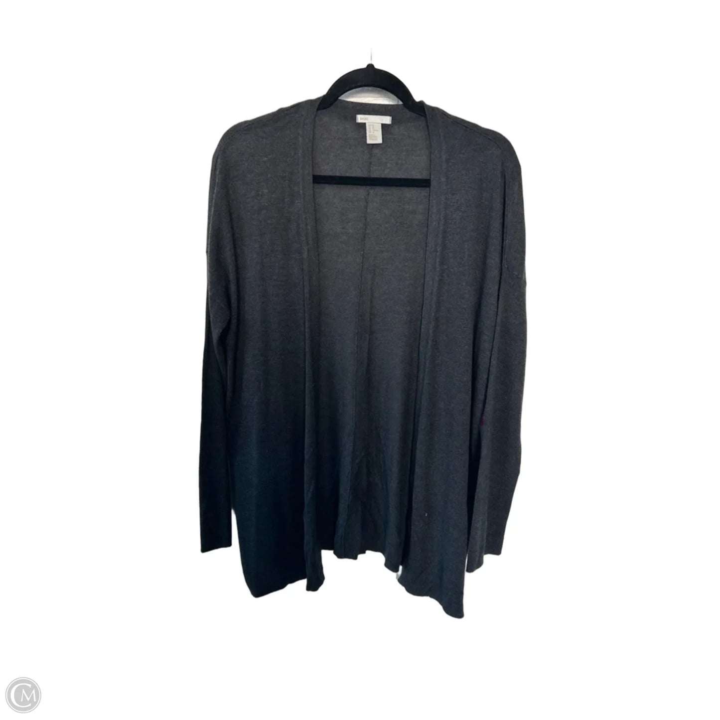 Sweater Cardigan By H&m In Grey, Size: M
