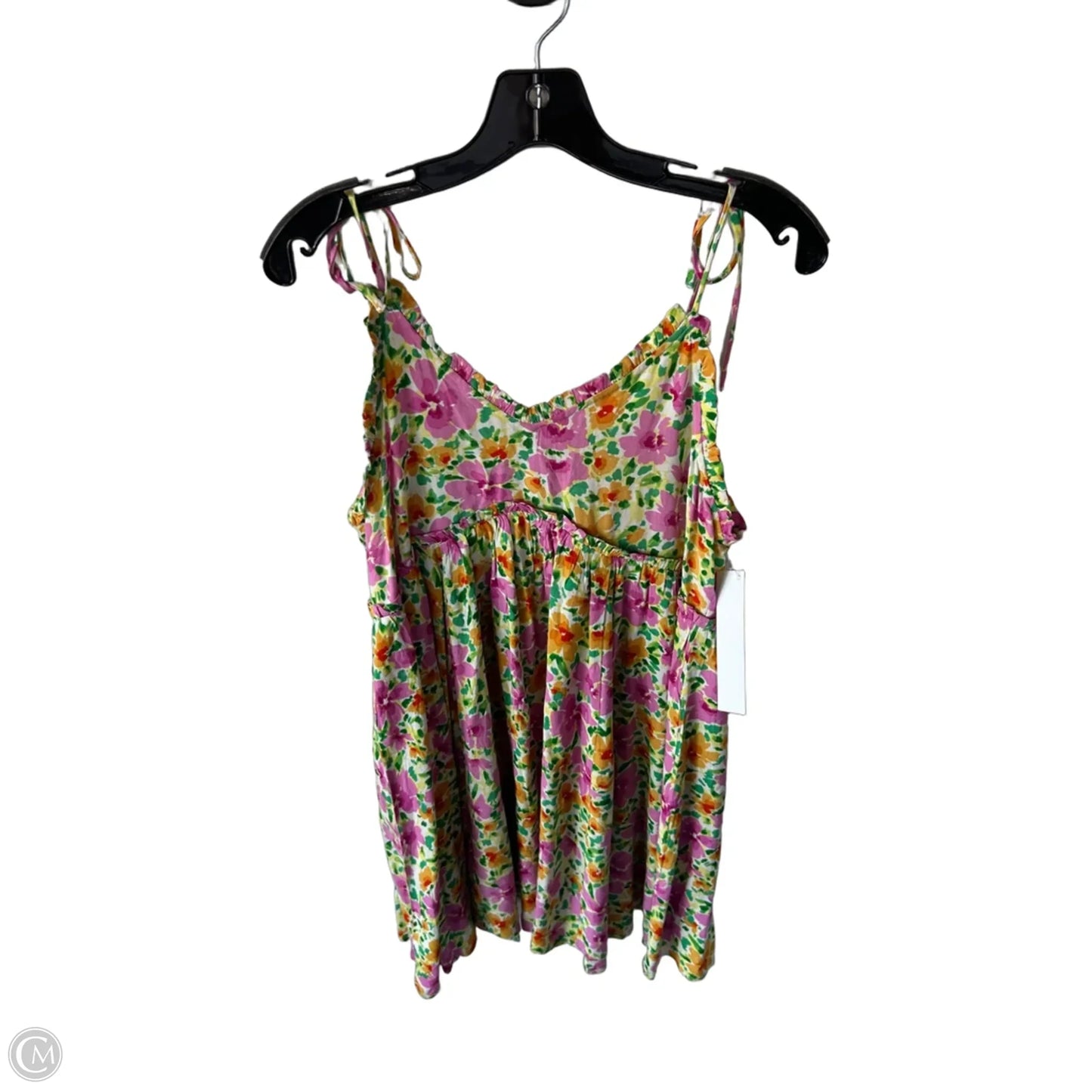 Dress Casual Short By Patrons Of Peace In Green & Pink, Size: M