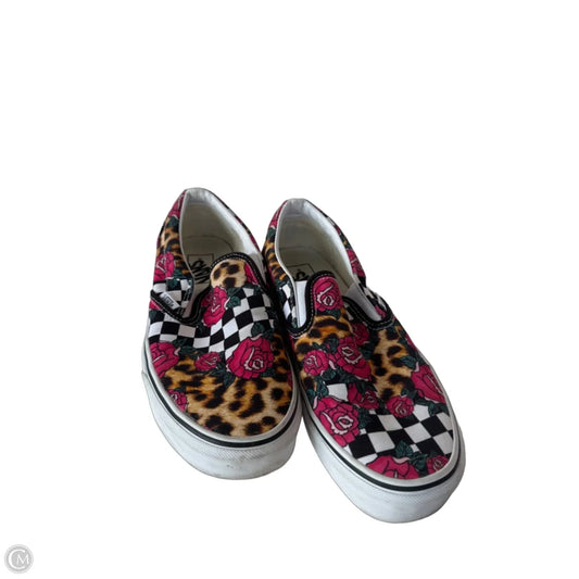 Shoes Sneakers By Vans In Black & Red, Size: 9.5