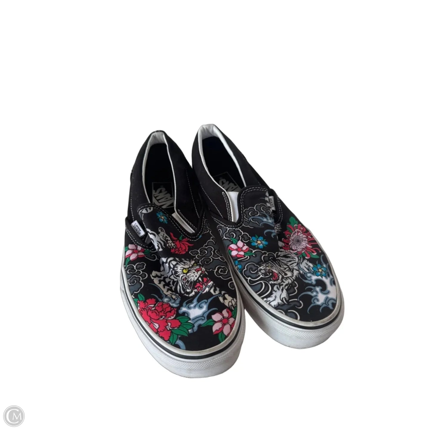 Shoes Sneakers By Vans In Black & White, Size: 9.5