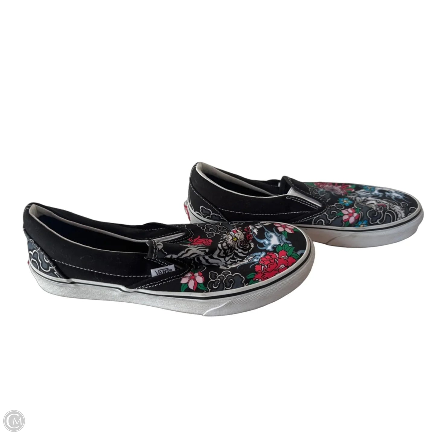 Shoes Sneakers By Vans In Black & White, Size: 9.5