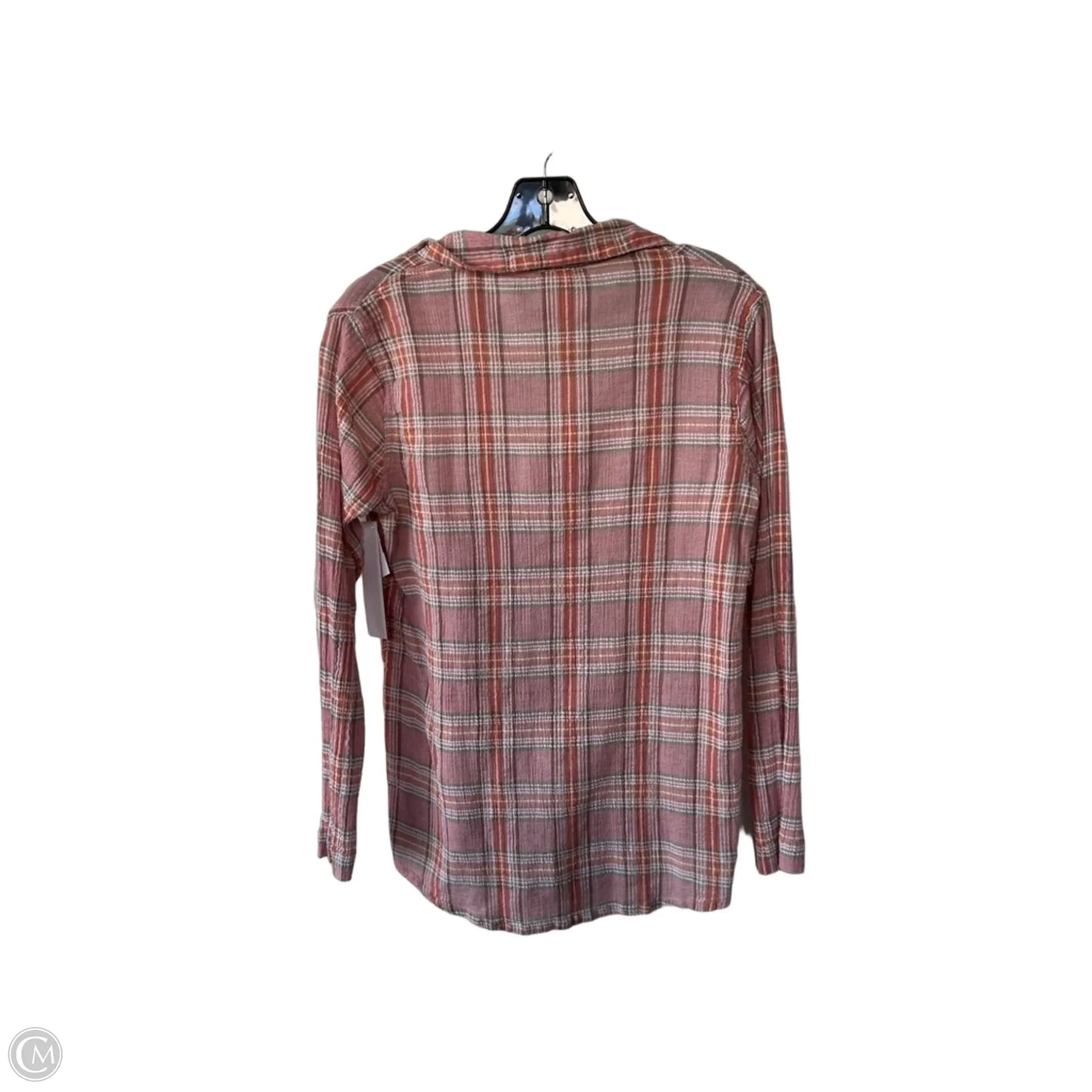 Top Long Sleeve By Sundance In Pink & White, Size: M