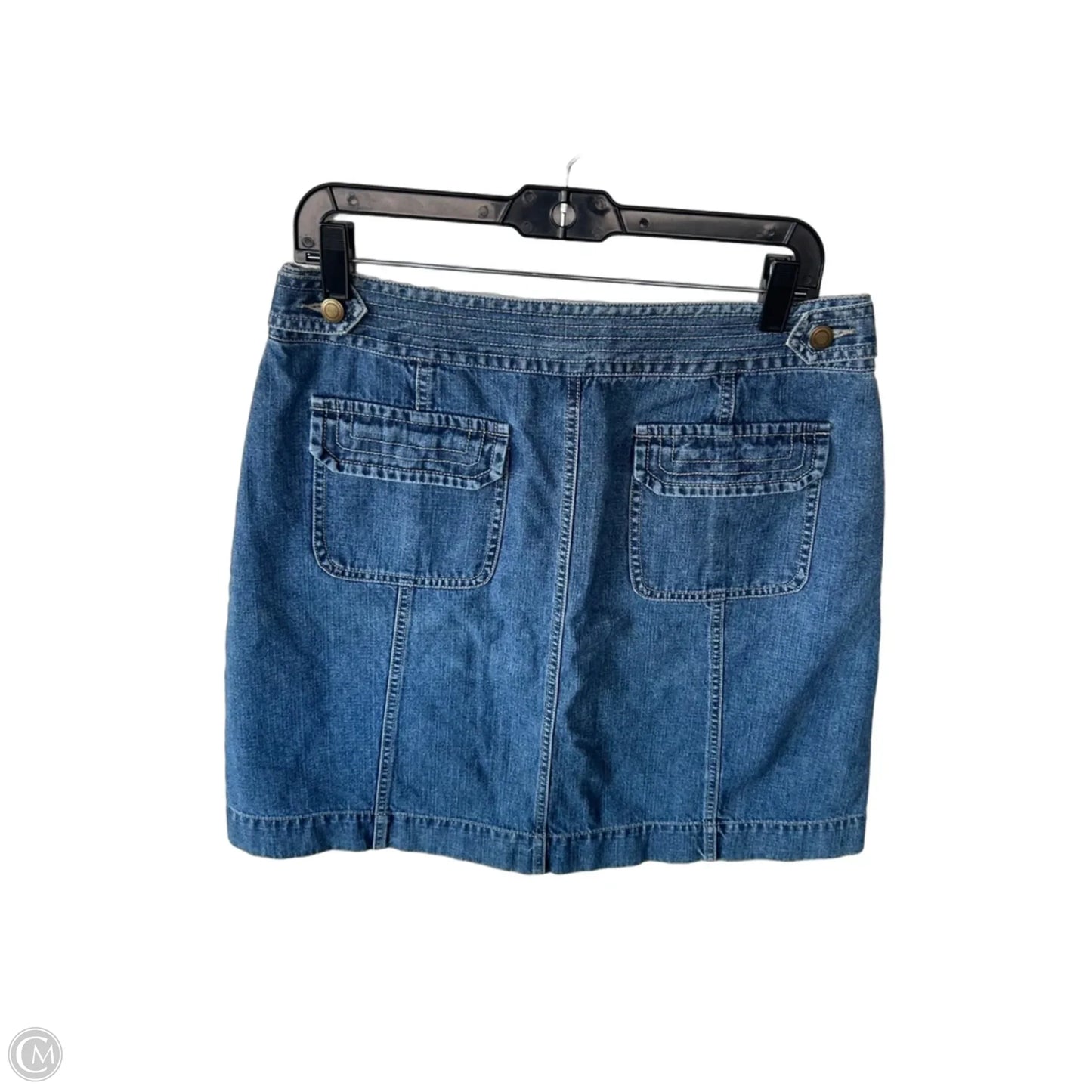 Skirt Mini & Short By Christopher And Banks In Blue Denim, Size: 12
