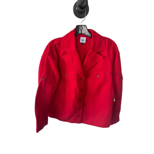 Jacket Shirt By Cabi In Red, Size: M