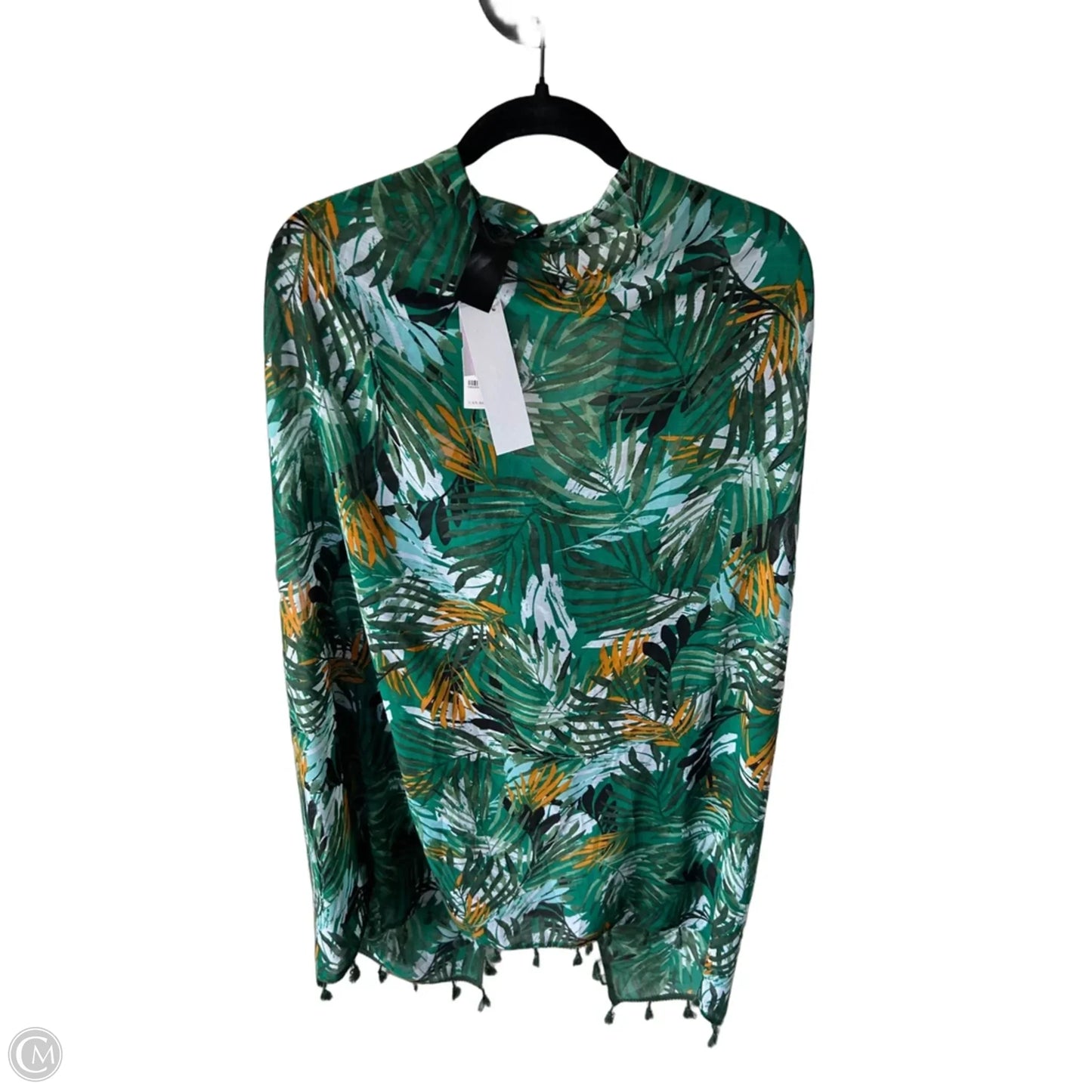 Shawl By White House Black Market In Green & Orange, Size: Osfm
