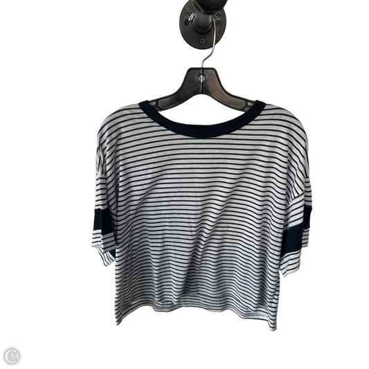 Top Short Sleeve By Sundry In Blue & White, Size: M