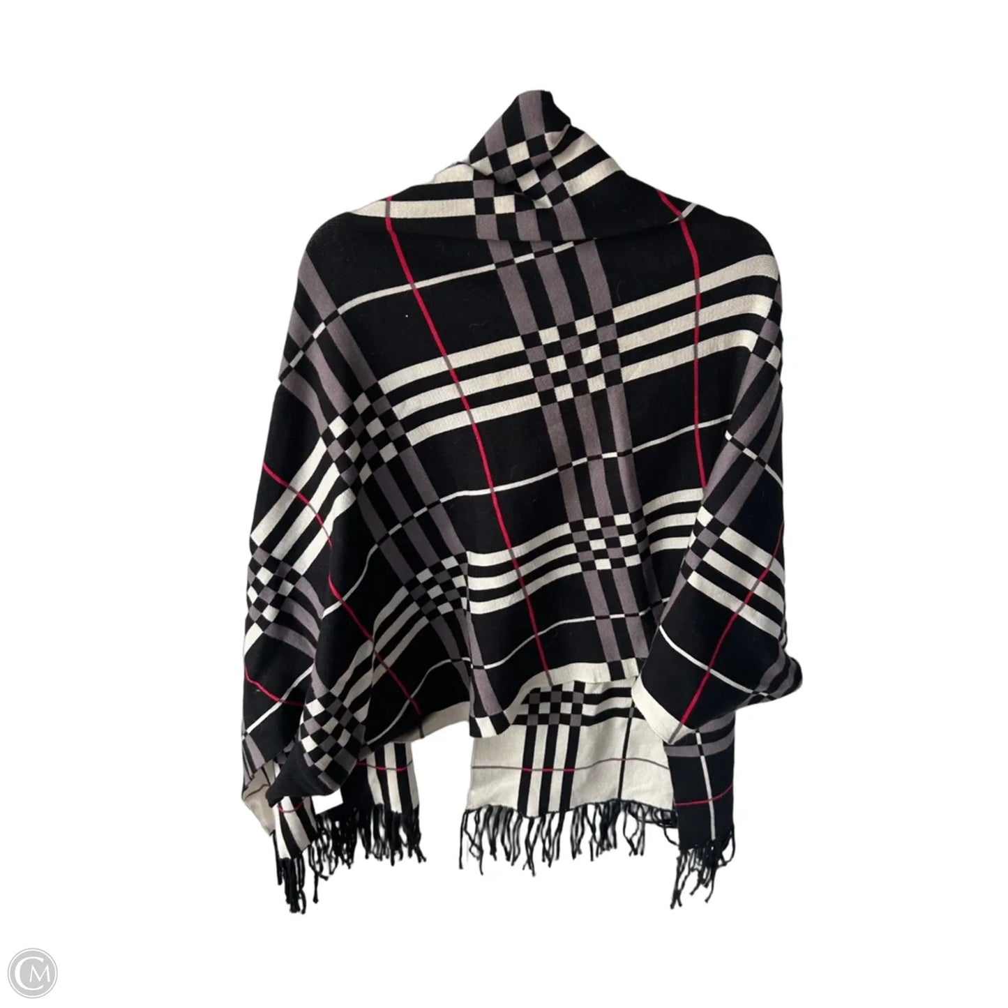 Shawl By Colleen Lopez In Black & Cream, Size: M
