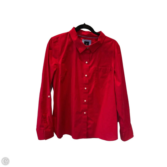 Blouse Long Sleeve By Nautica In Red, Size: Xl