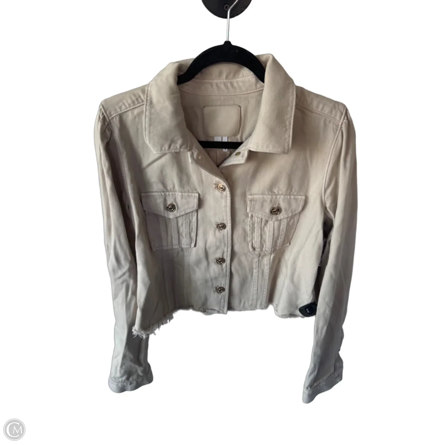 Jacket Denim By Paige In Tan Denim, Size: M