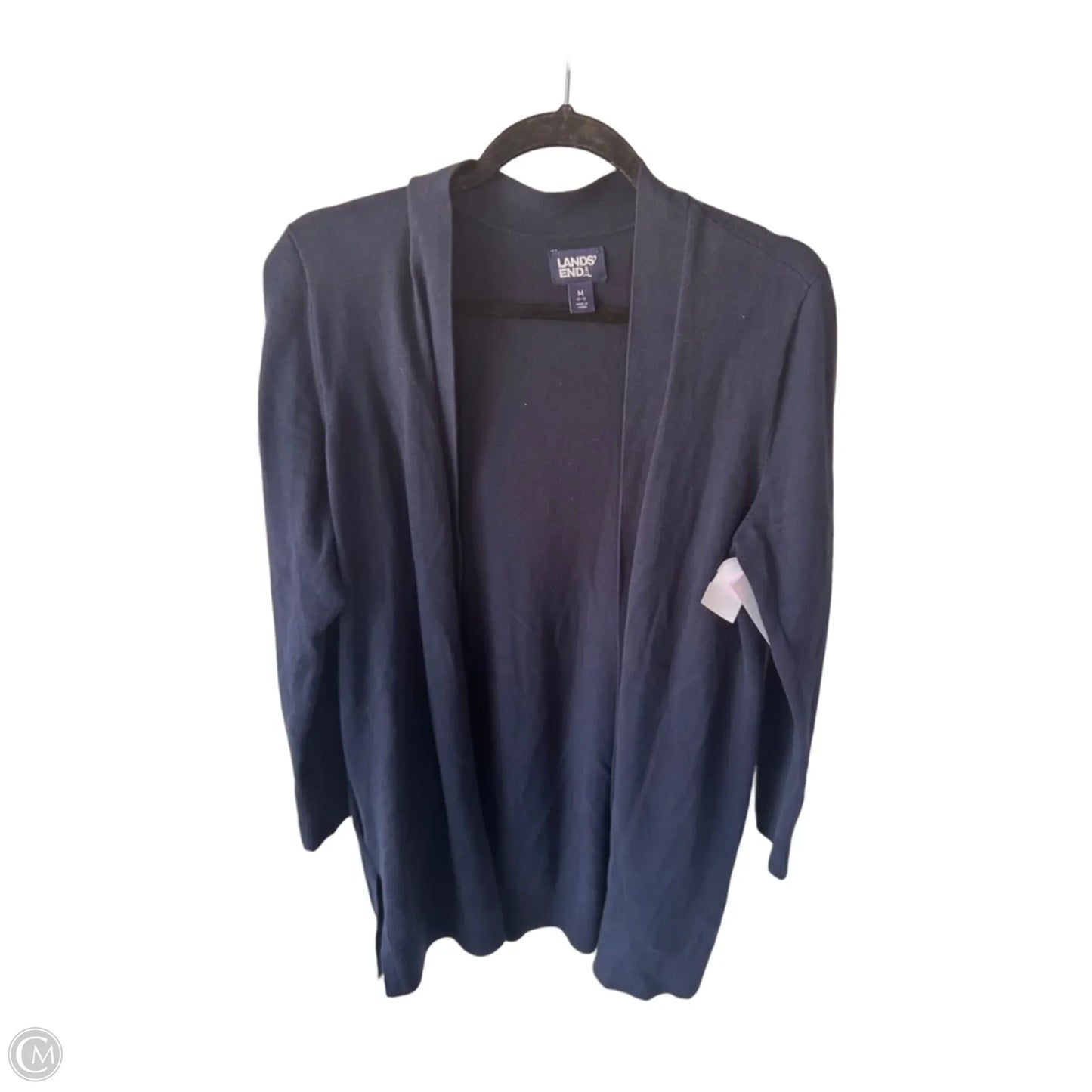 Sweater Cardigan By Lands End In Navy, Size: M