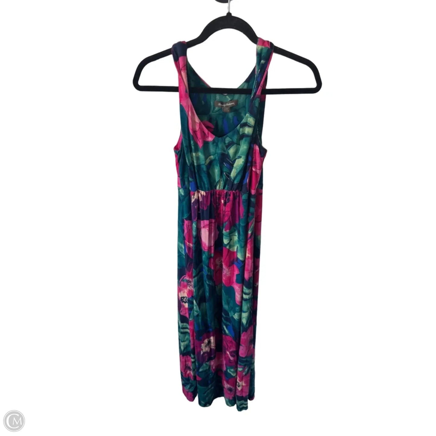 Dress Casual Maxi By Tommy Bahama In Green & Pink, Size: M