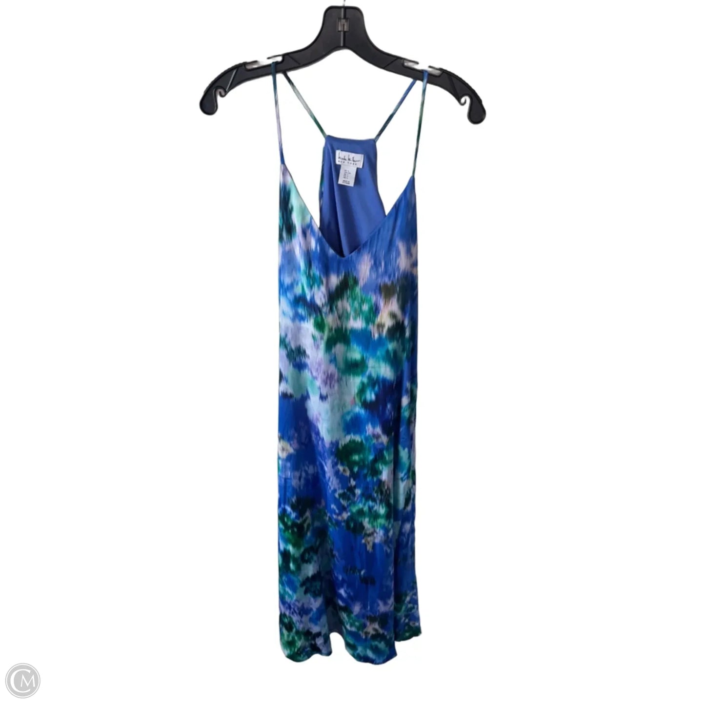 Dress Casual Maxi By Nicole Michelle In Blue & Green, Size: L