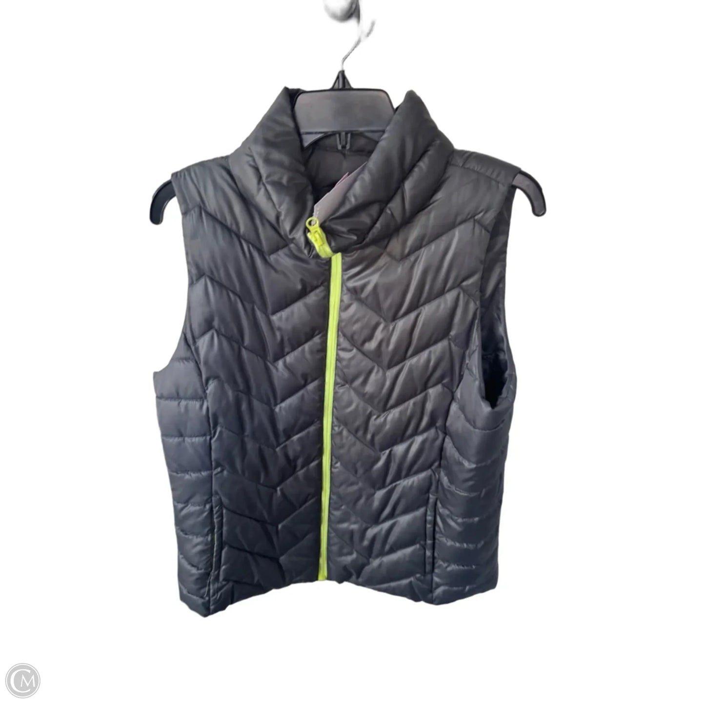 Vest Puffer & Quilted By So In Grey & Yellow, Size: Xl