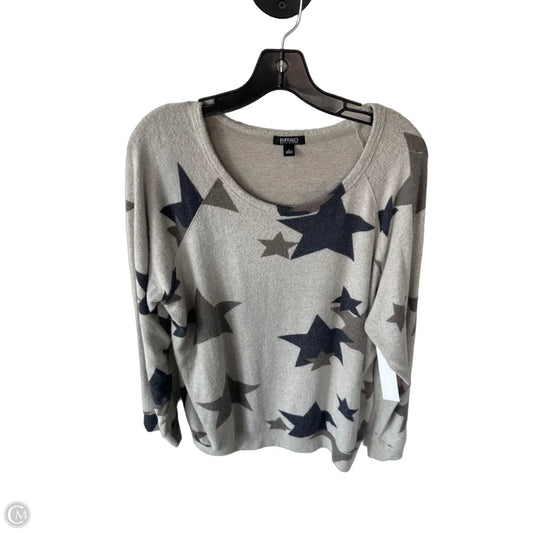 Sweater By Buffalo David Bitton In Grey & White, Size: L