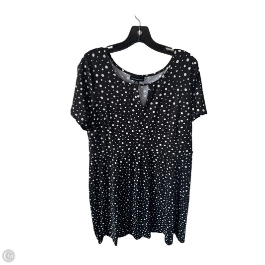 Dress Casual Midi By Fortune & Ivy In Black & White, Size: 2x