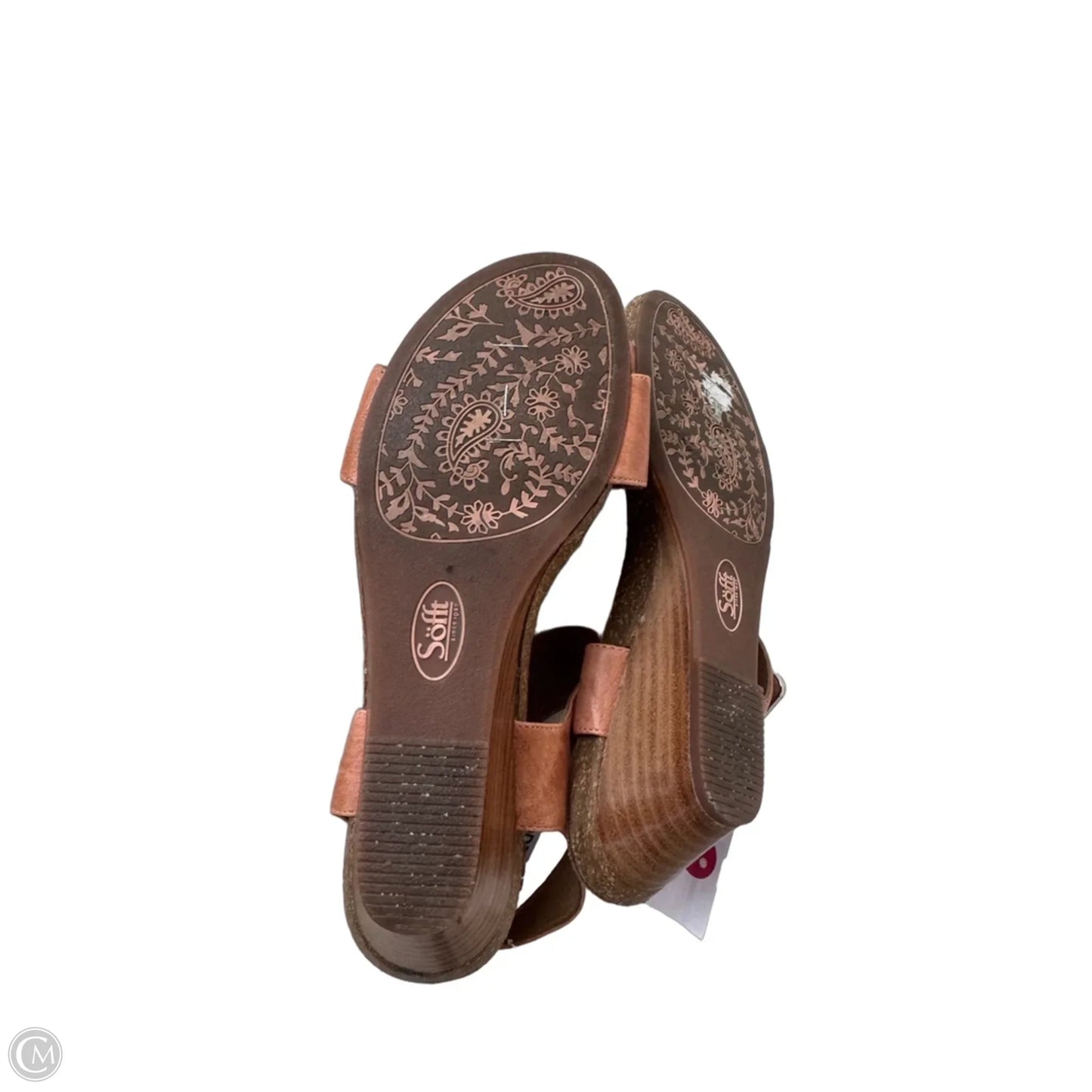 Sandals Heels Wedge By Sofft In Brown, Size: 9