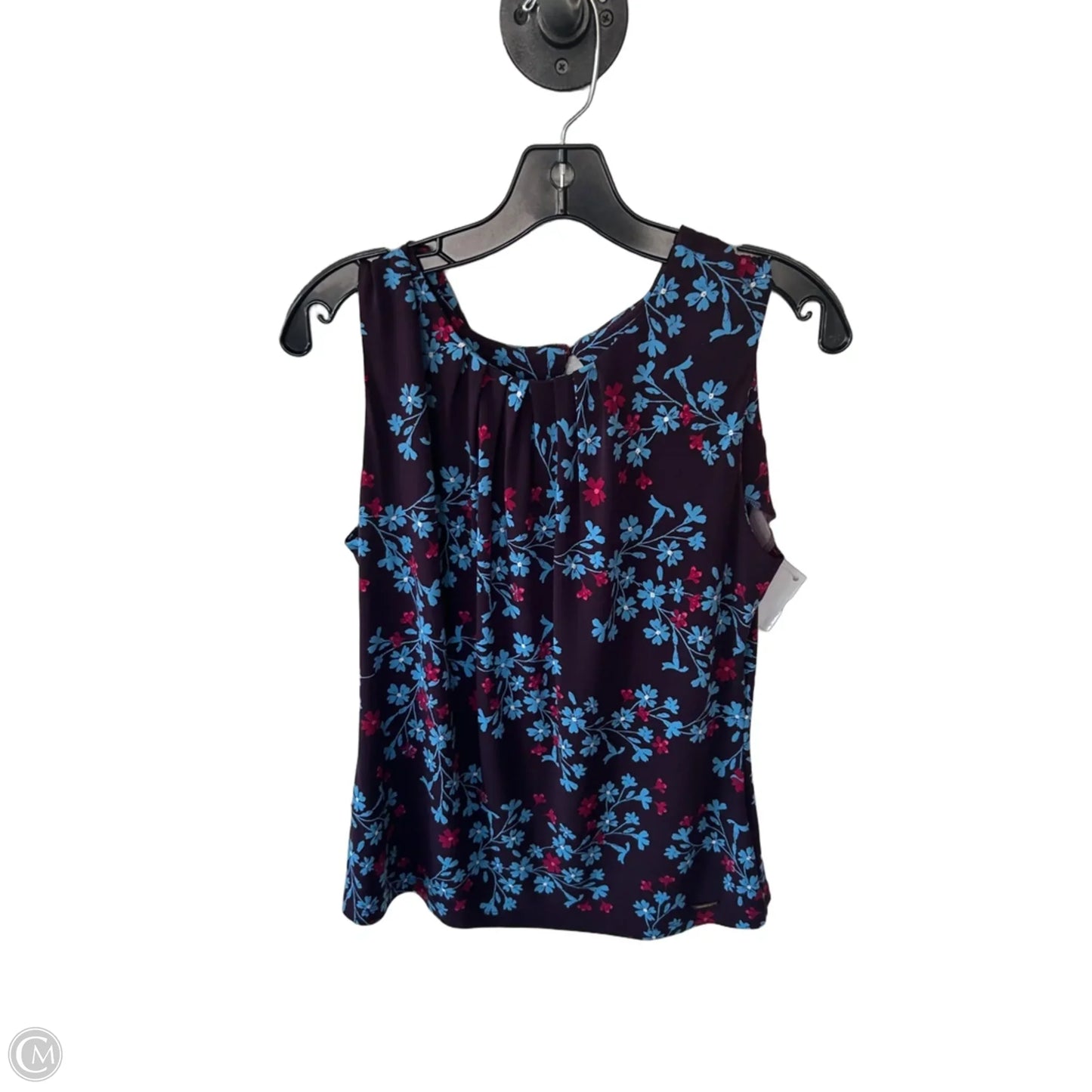 Blouse Sleeveless By Calvin Klein In Brown & Red, Size: L